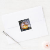 Spooky Jack-o-lantern Vierkante Sticker (Envelop)