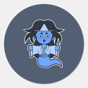 Spooky Japanse geest Ronde Sticker