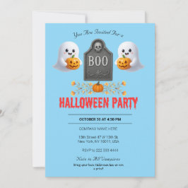 Spooky Kantoor Halloween Party Invitation Kaart
