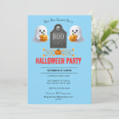 Spooky Kantoor Halloween Party Invitation Kaart (Staand voorkant)