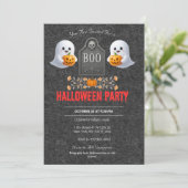 Spooky Kantoor Halloween Party Invitation Kaart (Staand voorkant)