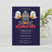Spooky Kantoor Halloween Party Invitation Kaart (Staand voorkant)