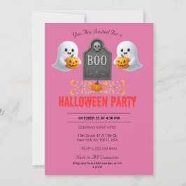 Spooky Kantoor Halloween Party Invitation Kaart