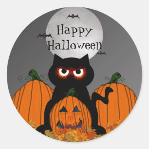 Spooky Kat Halloween Stickers