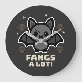 Spooky Kawaii Bat Halloween Grote Klok