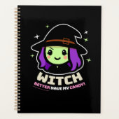 Spooky Kawaii Witch Halloween Planner (Voorkant)