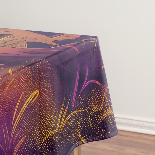 Spooky Keeshond Hond Halloween Heks en Pompoen Tafelkleed (Voorbeeld)