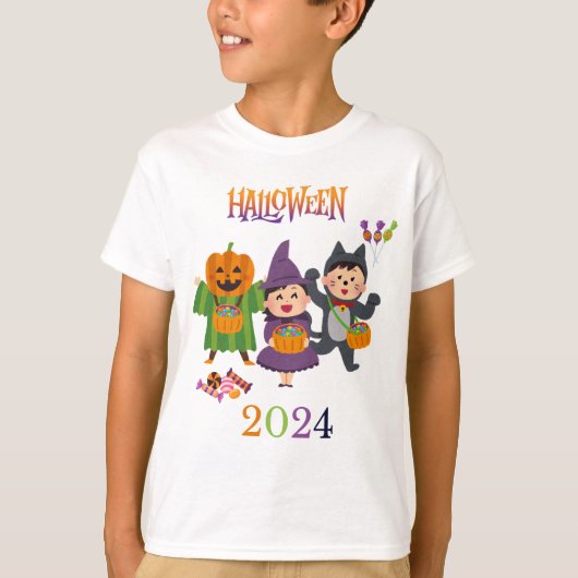 Spooky Kinder T-shirt voor Halloween Fun (Voorkant)
