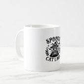 Spooky kinderloze kat dame Halloween kostuum Koffiemok (Voorkant links)