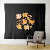 Spooky Kittens Classic T-shirt Wandkleed (In Situ (horizontaal))