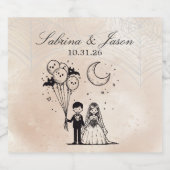 Spooky Kleine Paar Bier Etiket (Enkel label)