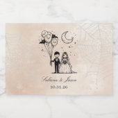 Spooky Kleine Paar Likeurfles Etiket (Enkel label)