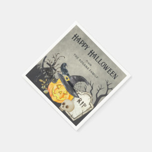 Spooky kostuums en cocktails Halloween Servet