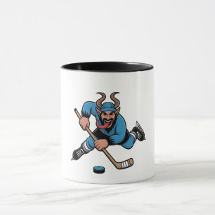 Spooky Krampus spelen ijshockey sport Mok