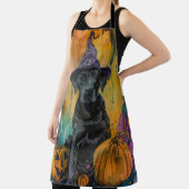 Spooky labrador hond Halloween heks en pompoen Schort (Insitu)