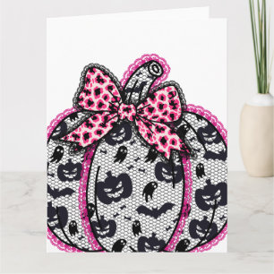 Spooky Lace Halloween Pumpkin Coquette Kaart