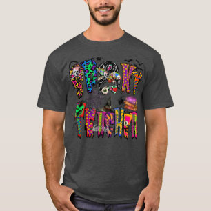 Spooky lerares messy bun Halloween T-shirt