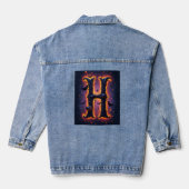 Spooky Letter H Men Denim Jacket (Achterkant)