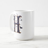 Spooky Letter H Men Koffiemok (Voorkant links)