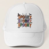 Spooky Lettering Witch Pet en Bats Halloween (Voorkant)