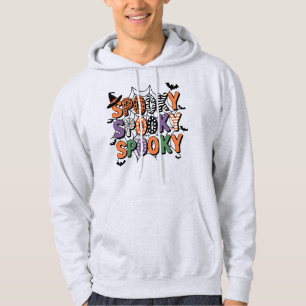Spooky Lettering Witch Pet en Bats Halloween Hoodie