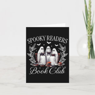 Spooky Lezers Boek Club Funny Ghost Teacher Happy Kaart