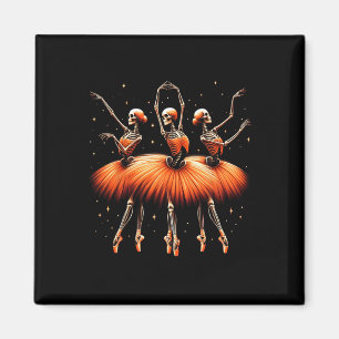 Spooky Llerina Skeleton Dance Funny Halloween Llet Magneet