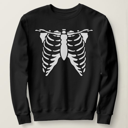 Spooky Lungs Xray Botten Graphic Horror Sweatshirt (Design voorkant)