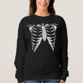 Spooky Lungs Xray Botten Graphic Horror Sweatshirt (Voorkant)