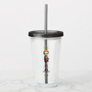 Spooky Maar Schattigee Zombie Kind - Schattige Mac Acryl Drinkbeker