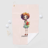 Spooky Maar Schattigee Zombie Kind - Schattige Mac Golfhanddoek (Insitu)