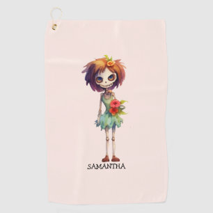 Spooky Maar Schattigee Zombie Kind - Schattige Mac Golfhanddoek