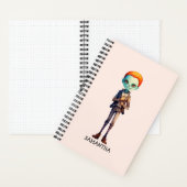 Spooky Maar Schattigee Zombie Kind - Schattige Mac Notitieboek (Binnen)