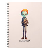 Spooky Maar Schattigee Zombie Kind - Schattige Mac Notitieboek (Voorkant)