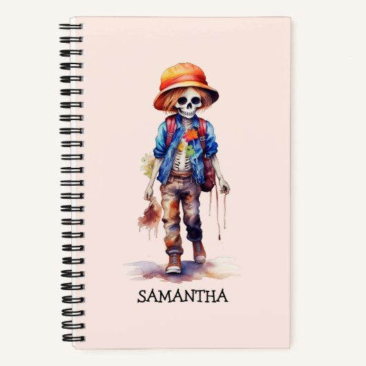 Spooky Maar Schattigee Zombie Kind - Schattige Mac Notitieboek (Voorkant)