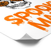 Spooky Mama Lazy Halloween Costume Skull Messy Bun Poster (Hoek)