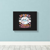 Spooky medische assistent Schattige Halloween Esse Canvas Afdruk (Insitu (Houten vloer))
