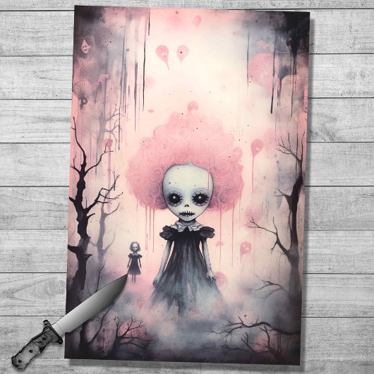 Spooky Meisje 12 Decoupage Papier