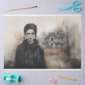 Spooky Meisje 1 Decoupage Papier (Craft)