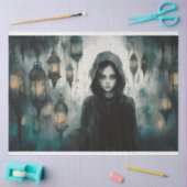 Spooky Meisje 2 Decoupage Papier (Craft)