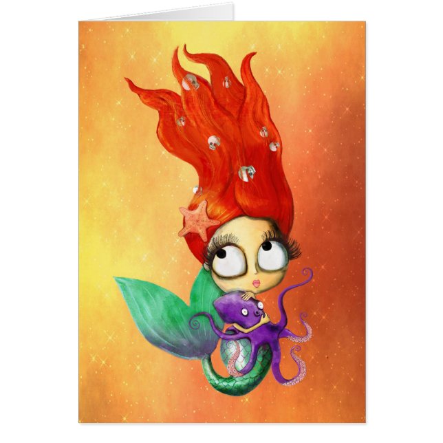 Spooky Mermaid met Octopus (Voorkant)