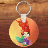 Spooky Mermaid met Octopus Sleutelhanger (Voorkant)
