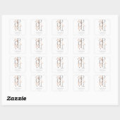 Spooky Minimale Retro Moderne Esthetische Hallowee Vierkante Sticker (Vel)
