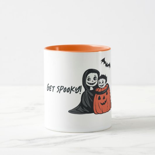 Spooky moeder en haar zoon mok (Midden)