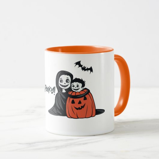 Spooky moeder en haar zoon mok (Voorkant rechts)