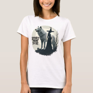 Spooky Mom To Be Baby aangekondigd T-shirt
