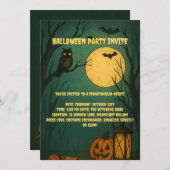 Spooky Moonlight Halloween Party Invitation (Devant / Derrière)