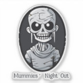 Spooky Mummy Sticker (Voorkant)