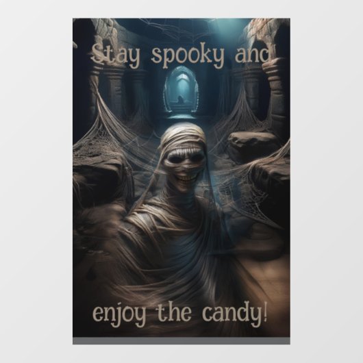 Spooky Mummy's Lair Tapestry Raamsticker (Vel)