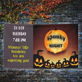 Spooky nacht Halloween gemeenschap familie Spandoek